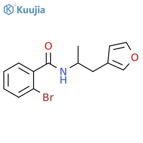 2-bromo-N-[1-(furan-3-yl)propan-2-yl]benzamide structure