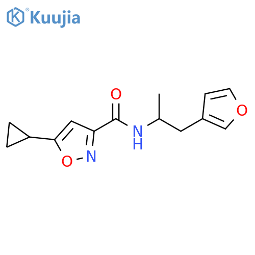 5-cyclopropyl-N-[1-(furan-3-yl)propan-2-yl]-1,2-oxazole-3-carboxamide structure