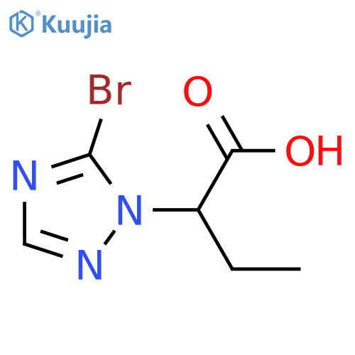 2-(5-Bromo-[1,2,4]triazol-1-yl)-butyric acid structure