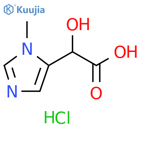 2-hydroxy-2-(1-methyl-1H-imidazol-5-yl)acetic acid hydrochloride structure