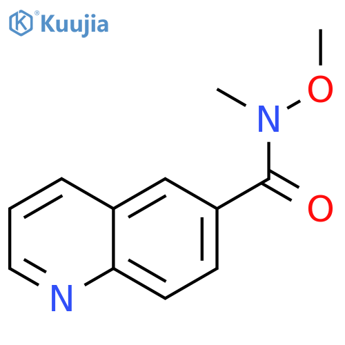 N-methoxy-N-methylquinoline-6-carboxamide structure