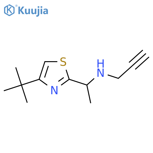 [1-(4-Tert-butyl-1,3-thiazol-2-yl)ethyl](prop-2-yn-1-yl)amine structure