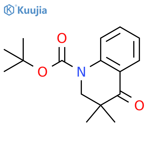 tert-Butyl 3,3-dimethyl-4-oxo-3,4-dihydroquinoline-1(2H)-carboxylate structure