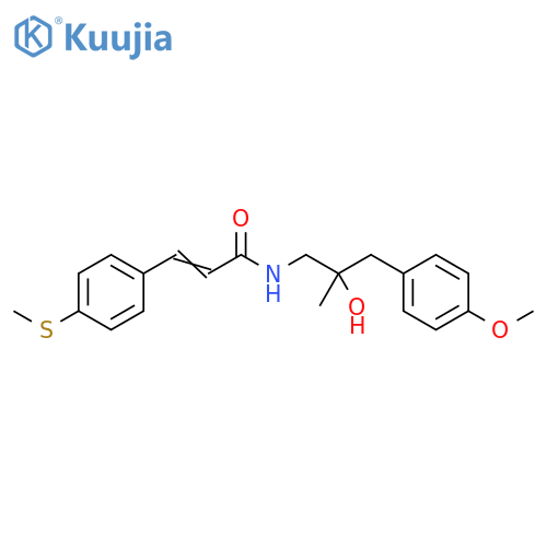 (2E)-N-[2-hydroxy-3-(4-methoxyphenyl)-2-methylpropyl]-3-[4-(methylsulfanyl)phenyl]prop-2-enamide structure