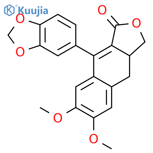 (3aR)-9-(1,3-benzodioxol-5-yl)-6,7-dimethoxy-3a,4-dihydronaphtho[2,3-c]furan-1(3H)-one structure