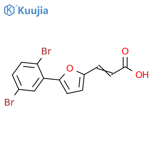 2-Propenoic acid, 3-[5-(2,5-dibromophenyl)-2-furanyl]- structure