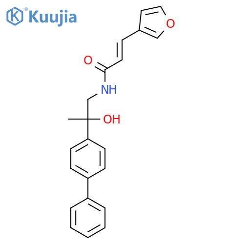 (2E)-N-(2-{[1,1'-biphenyl]-4-yl}-2-hydroxypropyl)-3-(furan-3-yl)prop-2-enamide structure