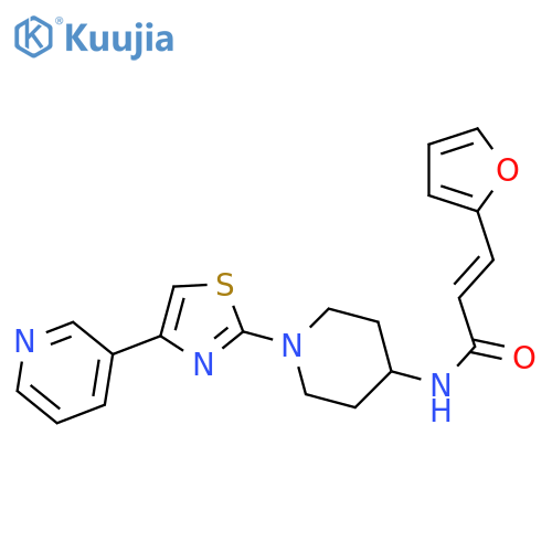 (E)-3-(furan-2-yl)-N-[1-(4-pyridin-3-yl-1,3-thiazol-2-yl)piperidin-4-yl]prop-2-enamide structure