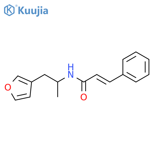 (2E)-N-[1-(furan-3-yl)propan-2-yl]-3-phenylprop-2-enamide structure