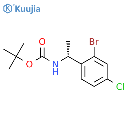 (R)-Tert-Butyl (1-(2-bromo-4-chlorophenyl)ethyl)carbamate structure