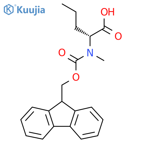 (R)-2-((((9H-Fluoren-9-yl)methoxy)carbonyl)(methyl)amino)pentanoic acid structure