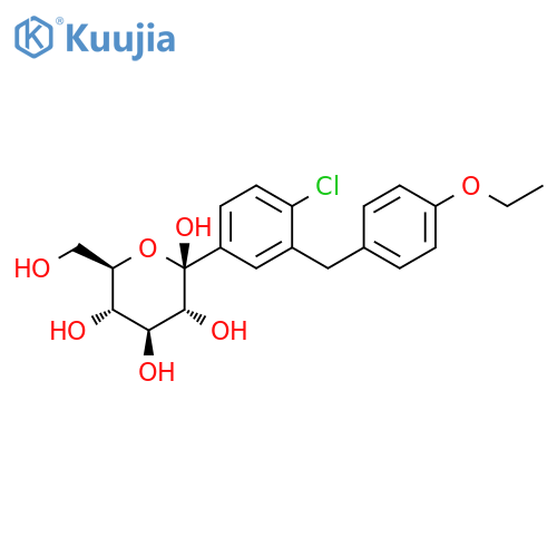 1-C-[4-Chloro-3-[(4-ethoxyphenyl)methyl]phenyl]-β-D-glucopyranose structure