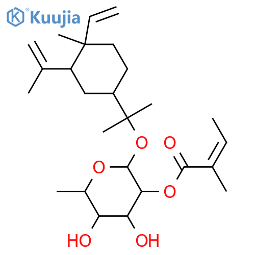 1,3-Elemadien-11-ol; (5α,10β)-form, 11-O-(2-O-Angeloyl-6-deoxy-β-D-galactopyranoside) structure