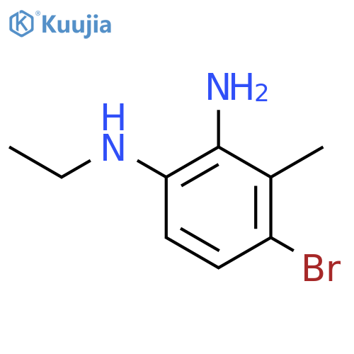 4-Bromo-N1-ethyl-3-methylbenzene-1,2-diamine structure