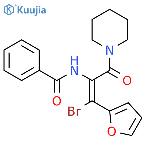 N-[(Z)-1-Bromo-1-(furan-2-yl)-3-oxo-3-piperidin-1-ylprop-1-en-2-yl]benzamide structure