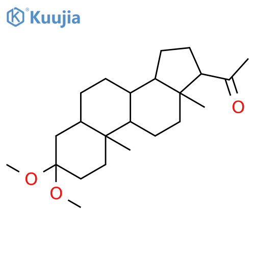 3,3-Dimethoxy-20-oxo-5alpha-pregnan structure