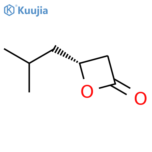 2-Oxetanone, 4-(2-methylpropyl)-, (4R)- structure