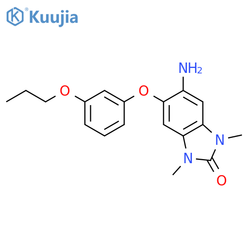 5-Amino-1,3-dimethyl-6-(3-propoxyphenoxy)-1H-benzo[d]imidazol-2(3H)-one structure