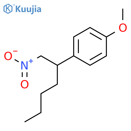 Benzene, 1-methoxy-4-[1-(nitromethyl)pentyl]- structure