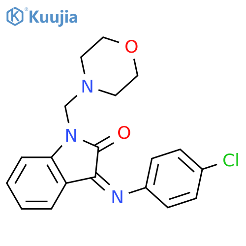 2H-Indol-2-one, 3-[(4-chlorophenyl)imino]-1,3-dihydro-1-(4-morpholinylmethyl)-, (3Z)- structure