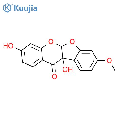 5a,10b-Dihydro-1,3,8,10b-tetrahydroxy-11H-benzofuro[2,3-b][1]benzopyran-11-one; (2ξ,3ξ)-form, 5-Deoxy, 4'-Me ether structure