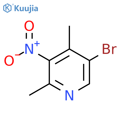 Pyridine,5-bromo-2,4-dimethyl-3-nitro- structure
