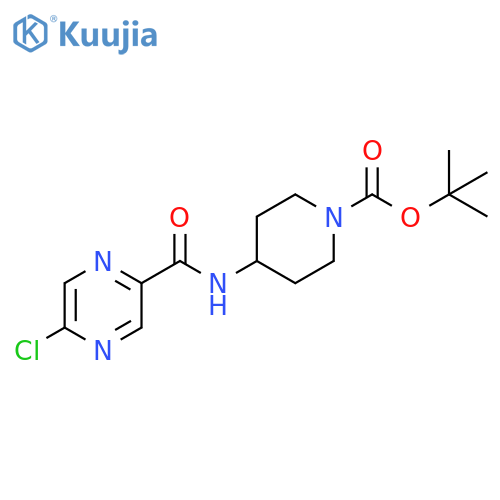 1,1-Dimethylethyl 4-[[(5-chloro-2-pyrazinyl)carbonyl]amino]-1-piperidinecarboxylate structure