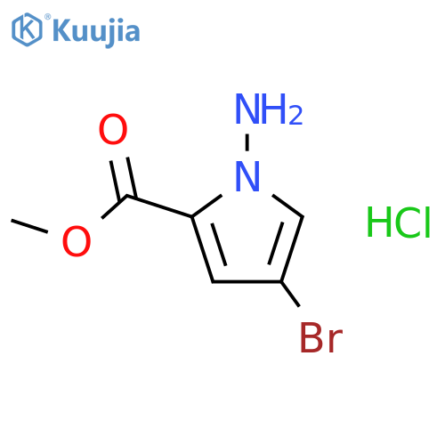 Methyl 1-amino-4-bromo-1H-pyrrole-2-carboxylate monohydrochloride structure