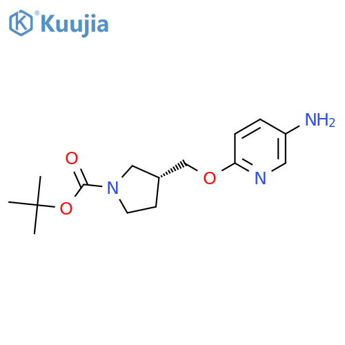 (R)-Tert-Butyl 3-(((5-aminopyridin-2-yl)oxy)methyl)pyrrolidine-1-carboxylate structure