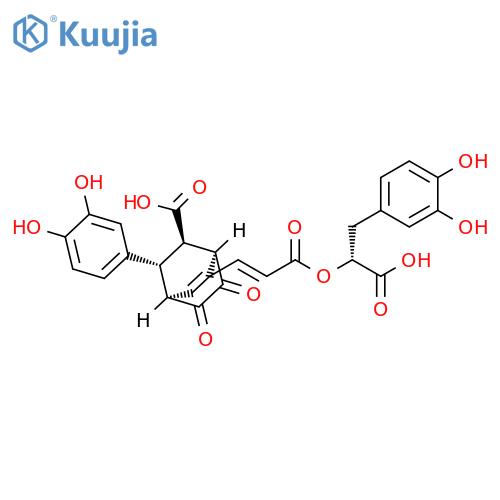 Bicyclo[2.2.2]oct-5-ene-2-carboxylic acid, 6-[(1E)-3-[(1R)-1-carboxy-2-(3,4-dihydroxyphenyl)ethoxy]-3-oxo-1-propen-1-yl]-3-(3,4-dihydroxyphenyl)-7,8-dioxo-, (1R,2R,3S,4R)- structure