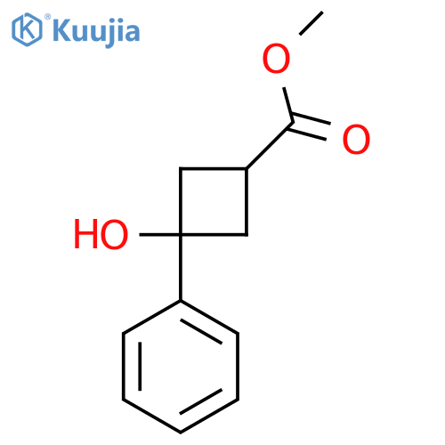 methyl 3-hydroxy-3-phenyl-cyclobutanecarboxylate structure