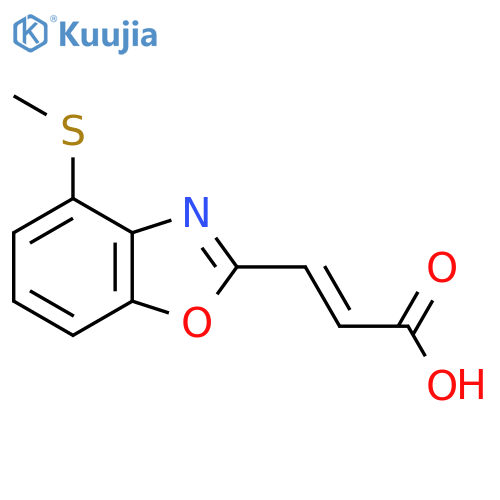 4-(Methylthio)benzo[d]oxazole-2-acrylic acid structure