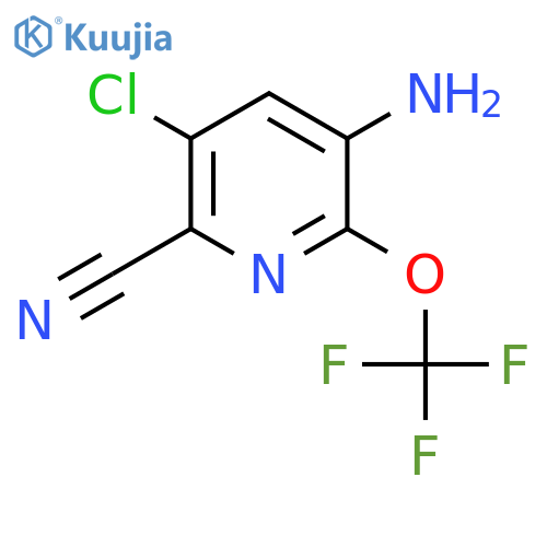 3-Amino-5-chloro-6-cyano-2-(trifluoromethoxy)pyridine structure
