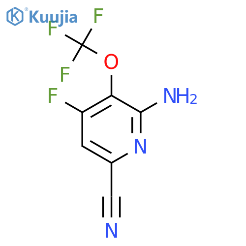 2-Amino-6-cyano-4-fluoro-3-(trifluoromethoxy)pyridine structure