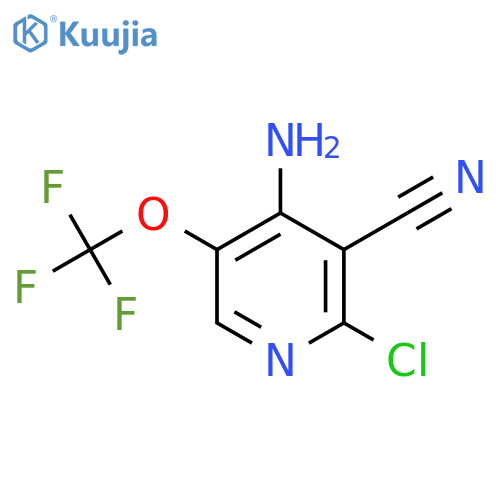 4-Amino-2-chloro-3-cyano-5-(trifluoromethoxy)pyridine structure