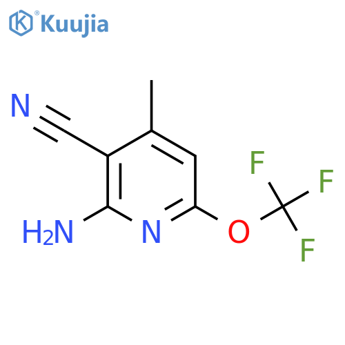 2-Amino-3-cyano-4-methyl-6-(trifluoromethoxy)pyridine structure