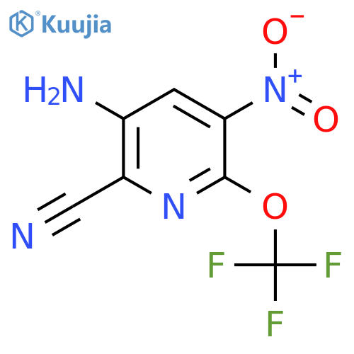 3-Amino-2-cyano-5-nitro-6-(trifluoromethoxy)pyridine structure