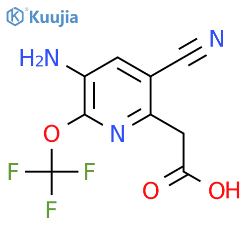 3-Amino-5-cyano-2-(trifluoromethoxy)pyridine-6-acetic acid structure