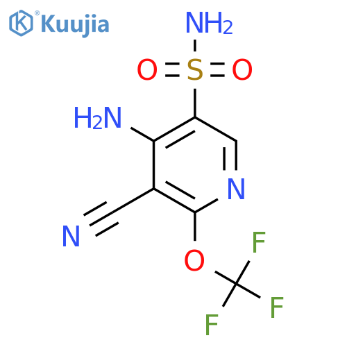 4-Amino-3-cyano-2-(trifluoromethoxy)pyridine-5-sulfonamide structure