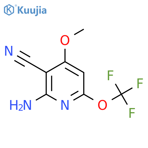 2-Amino-3-cyano-4-methoxy-6-(trifluoromethoxy)pyridine structure
