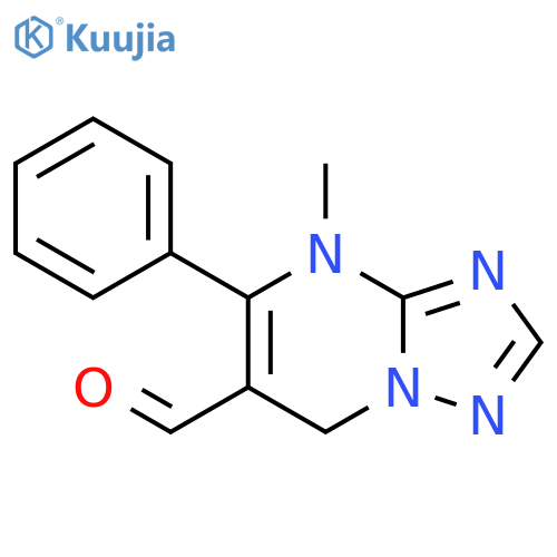 4-Methyl-5-phenyl-4H,7H-1,2,4triazolo1,5-apyrimidine-6-carbaldehyde structure