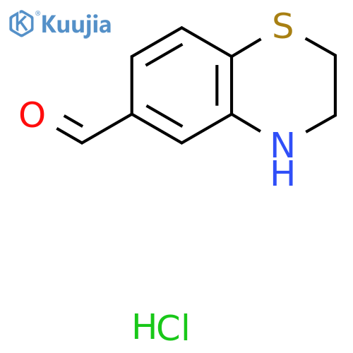3,4-Dihydro-2H-1,4-benzothiazine-6-carbaldehyde hydrochloride structure
