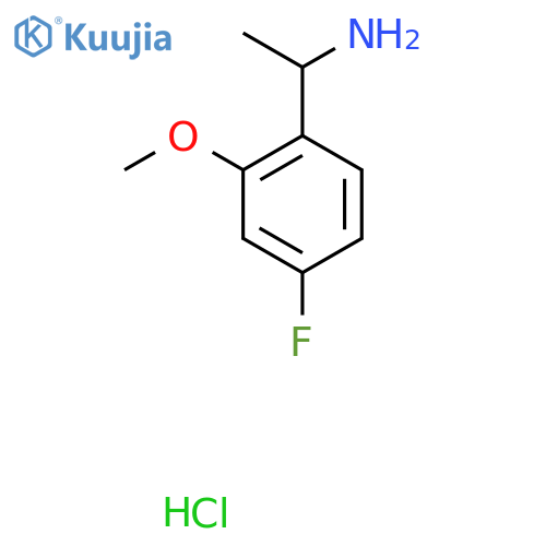 1-(4-Fluoro-2-methoxyphenyl)ethan-1-amine hydrochloride structure