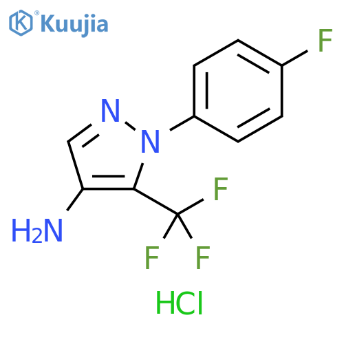 1-(4-fluorophenyl)-5-(trifluoromethyl)-1H-pyrazol-4-amine hydrochloride structure