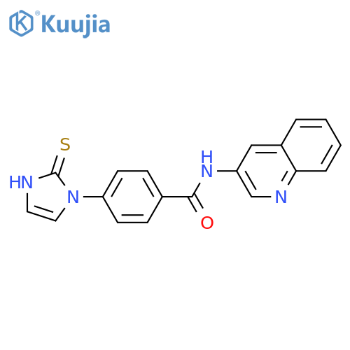 N-(Quinolin-3-yl)-4-(2-sulfanyl-1H-imidazol-1-yl)benzamide structure