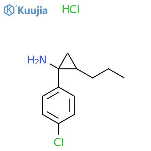 1-(4-Chlorophenyl)-2-propylcyclopropan-1-amine hydrochloride structure