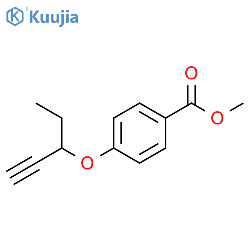 Benzoic acid, 4-[(1-ethyl-2-propyn-1-yl)oxy]-, methyl ester structure