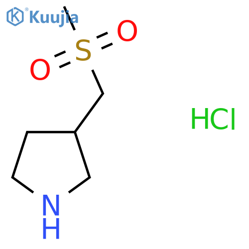 3-(Methanesulfonylmethyl)pyrrolidine hydrochloride structure