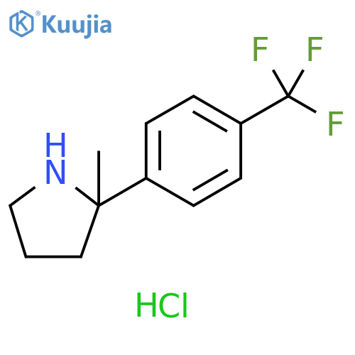 2-methyl-2-[4-(trifluoromethyl)phenyl]pyrrolidine hydrochloride structure