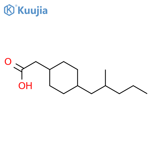 Cyclohexaneacetic acid, 4-(2-methylpentyl)- structure